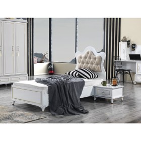 Resim Sln Lotus Karyola Gri Başlıklı 90x190 