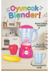 Resim Sesli Işıklı Gerçek Fonksiyonlu Oyuncak Blender Seti Meyve Ve Bardak Aksesuarlı 