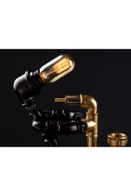 Resim Rustik Atölye Saksafoncu. Gece Lambası 