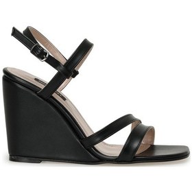 Resim Nine West Moex 3fx Siyah Kadın Dolgu Topuk Sandalet Siyah 