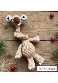 Resim Amigurumi Buz Devri Sid Oyuncak Açık Gri 