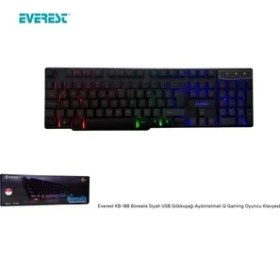 Resim Everest Borealis KB-188 Q USB Gökkuşağı Aydınlatmalı Gaming Klavye 