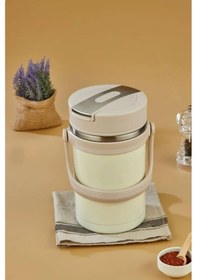 Resim Cooker-zego Krem Yemek Termosu Çelik 2.2 Lt Yk1413 Xg-7023 5459 Krem 