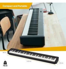 Resim Braventa Collection CDP-S110BK Dijital Piyano, 88 Ağırlıklı Tuşlu, Siyah Bağlantı Türü ile Müzik İçin Uygun 