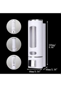 Resim Mainshop 2 Adet Beyaz 400 Ml Duvara Monte Manuel Sabunluk Sıvı Lavabo Sabunluk El Sabunu M-52 Beyaz 