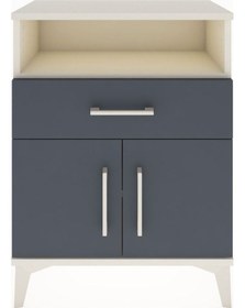 Resim Arges Komodin Tek Raflı 2 Çekmeceli 2 Kapaklı 60x30x80 Aytaşı... Aytaşı 