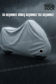 Resim Dock APACHİ DORU ÇANTA VE KİLİT UYUMLU GRİ MOTOSİKLET BRANDASI(4 MEVSİM) 