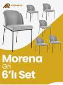 Resim Alperarda Design Morena Sandalye 6 Adet Gri ( Masa Hariçtir ) 