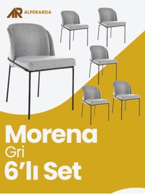 Resim Alperarda Design Morena Sandalye 6 Adet Gri ( Masa Hariçtir ) 