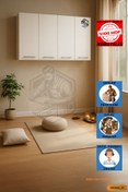 Resim Mobilyanı Tasarla Tamamı Mdf Çok Amaçlı 4 Kapaklı Üst Dolap Mutfak/banyo/ofis 