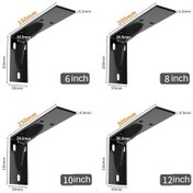 Resim Sones 10 İnç 25 Cm Üçgen Destek Çerçevesi Sabit Açı Demiri Siyah 