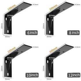 Resim Sones 10 İnç 25 Cm Üçgen Destek Çerçevesi Sabit Açı Demiri Siyah 