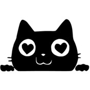 Resim Bagajdan Bakan Kedi Sticker Duvar Dekor Sticker 40 X 24 Cm 