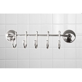 Resim Home 5 Li Banyo Askılığı Krom Dübelli Çok Renkli 