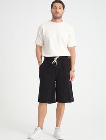 Resim Baggy Fit Bermuda & Şort Siyah - Siyah / M 