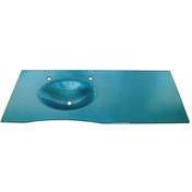 Resim Kuaför Cam Lavabo 12 MM 100 x 56 CM M.Turkuaz 