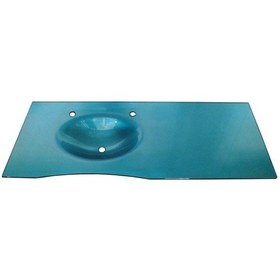 Resim Kuaför Cam Lavabo 12 MM 100 x 56 CM M.Turkuaz 