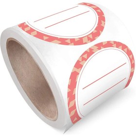 Resim Folinda Kırmızı 50mm Yazılabilir Ve Yıkaması Kolay Taşınabilir Etiketler, Cam Kavanoz Stickerları, 500 Adet/rulman - Ofis, Okul Ve Ev Kullanıma Uygun 