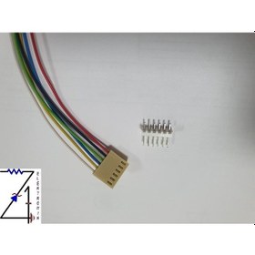 Resim 2,54Mm 6 Pin 2510 Kablolu Dişi Konnektör + 180D Erkek Pcb Tipi 