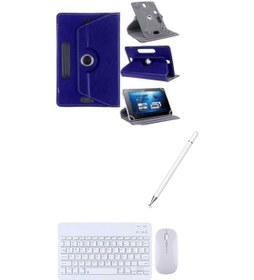 Resim Redmi Pad 2 11'' Uyumlu Kılıf Bluetooth Klavye Dokunmatik Kalem Kılıf 