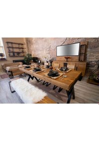 Resim Ntconcept Ntconcept Masif Ağaç Yemek Masası Takımı (437867176) 