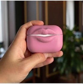 Resim Apple AirPods 4. Nesil/ANC Kılıf Kabartmalı Dudak Lip Pembe, 87007192 