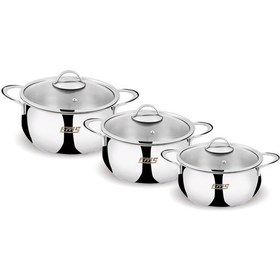 Resim Fms 3'Lü Güveç Çelik Tencere Seti Asi 3'Lü Güveç Set 5011 