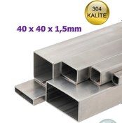 Resim Paslanmaz Çelik Profil 304 Kalite 40x40x1,5mm Satine Yüzeyli 
