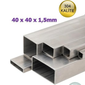 Resim Paslanmaz Çelik Profil 304 Kalite 40x40x1,5mm Satine Yüzeyli 