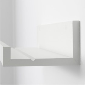 Resim Genel Markalar Beyaz Ahşap Çerçeve Rafı 55x12 Cm Ikea Duvar Rafı Kitaplık Çerçevelik Raf 