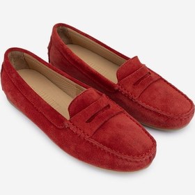 Resim Valmenti Laisa Kadın Kırmızı Süet Hakiki Deri Loafer Ayakkabı 540 1250 Bn Ayk Y24 Kırmızı 