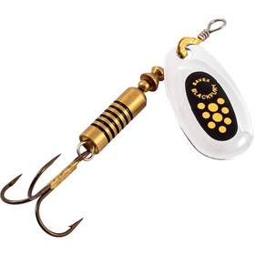 Resim Alabalık Turna Döner Olta Kaşık - Black Fury - Sarı/gümüş - No:3 