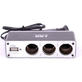 Resim Ahmet Otomotiv Çakmak Çoğaltıcı 3 Çıkışlı + 1 Usb Çıkışlı 12V-24V 