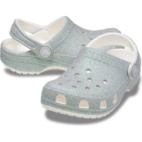 Resim Crocs Classic 210986-100 Beyaz Terlik Erkek Çocuk İçin Hafif Konforlu Simli Tasarım 32-33 Numaralı 