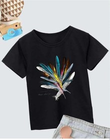 Resim Assema Kız Çocuk Baskılı T-shirt- Siyah Çok Renkli 