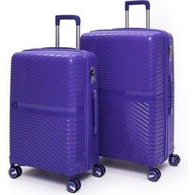 Resim Elatae Exclusive Pro Polipropilen Kırılmaz 2'li Valiz Seti Büyük Boy - Orta Boy Mor 5239 Mor 