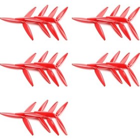 Resim Folinda Tracker 7040-3 Kırmızı 3 Bladed propeller 10 Çift - 7 İnç Çap, 4 Pitch, Polycarbonate Malzeme, 5mm Mil 