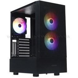 Resim Dark GT 3x12cm FRGB LED Fanlı, Full Akrilik Yan ve Mesh Ön Panel, Dikey Ekran Kartı Destekli, USB 3.0 Bilgisayar Kasası (DKCHGT) 