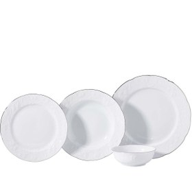 Resim Korkmaz Country Collection 60 Parça Yemek Takımı Platin A8299 