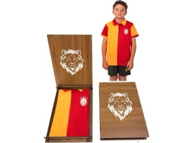 Resim Galatasaray Lisanslı 5 Yıldız Polo Yaka Çocuk Forma T-Shirt Aslan Ahşap Kutulu 