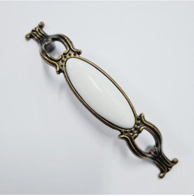 Resim Zümre 96 Mm Metal Antik Sarı Kasa Beyaz Porselen / 5 Adet Sarı 