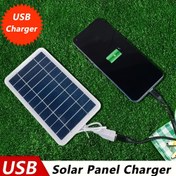Resim 1 adet Dayanıklı Su Geçirmez Güneş Paneli Şarj Cihazı, Seyahat ve Kamp için Taşınabilir USB Dış Mekan Güç Bankası, Cep Telefonları, El Fenerleri, Fanlar ile Uyumlu - Kadın-Kadın Bağlantı, ≤36V Çalışma Voltajı 