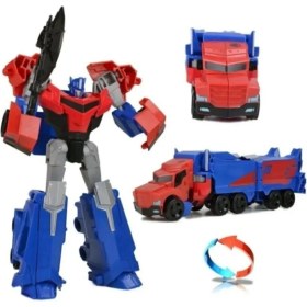 Resim Metal Gövdeli Dönüşebilen Transformer Robot Bumblebe ve Optimus Prime Araba 2'li Set 20 cm 