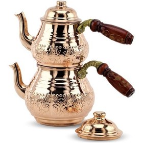 Resim Baskı Dövme Bakır Çaydanlık 1,6 L 