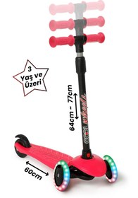 Resim Cool Wheels Star Işıklı 3 Tekerlekli Çocuk Scooter Pembe +3 50 KG 