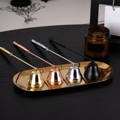 Resim Aromaterapi Mum Araçları Mum Tutucu Aksesuarları ve Süslemeleri Yangın Söndürme Kapağı Ev Dekorasyonu Paslanmaz Çelik Mum Çekirdeği Yangın Çanı Yangın Söndürme Çanı Yangın Söndürme Kapağı Yangın Söndürücü Trompet Tipi Altın Siyah Seçenekli 