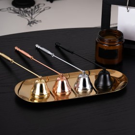 Resim Aromaterapi Mum Araçları Mum Tutucu Aksesuarları ve Süslemeleri Yangın Söndürme Kapağı Ev Dekorasyonu Paslanmaz Çelik Mum Çekirdeği Yangın Çanı Yangın Söndürme Çanı Yangın Söndürme Kapağı Yangın Söndürücü Trompet Tipi Altın Siyah Seçenekli 