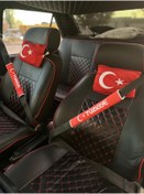 Resim TKY Boyun Yastık Emniyet Kemer Pedi Türkiye Kırmızı 