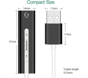 Resim Ancheyn 7.1 USB Harici Stereo Ses Kartı 3.5mm Çevirici Dönüştürücü Ses Kartı 5072 