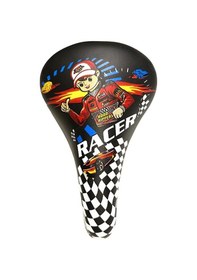 Resim Çocuk Bisikleti Selesi Siyah Desenli 12-16-20 Jant İçin Bisiklet Koltuğu Siyah 